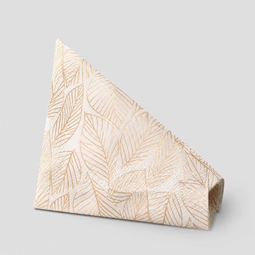 Serviette de table en papier, vue de face